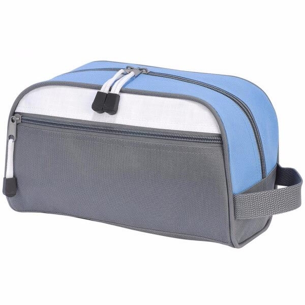 geanta cosmetice travel gri bleu