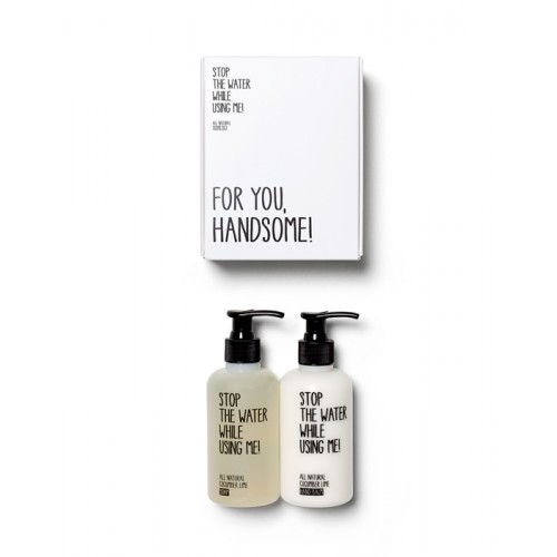 for you handsome! set cadou crema de maini cucumber lime sapun lichid lemon honey 200ml 200ml stop the water while using me