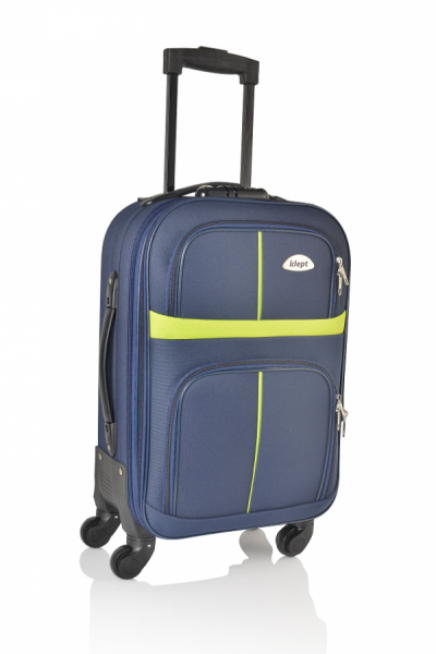 klept troler textil 4 roti smart 55 albastru cu verde