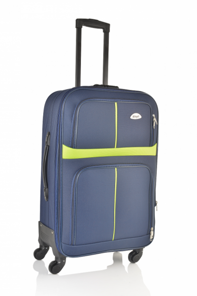 klept troler textil 4 roti smart 65 albastru cu verde